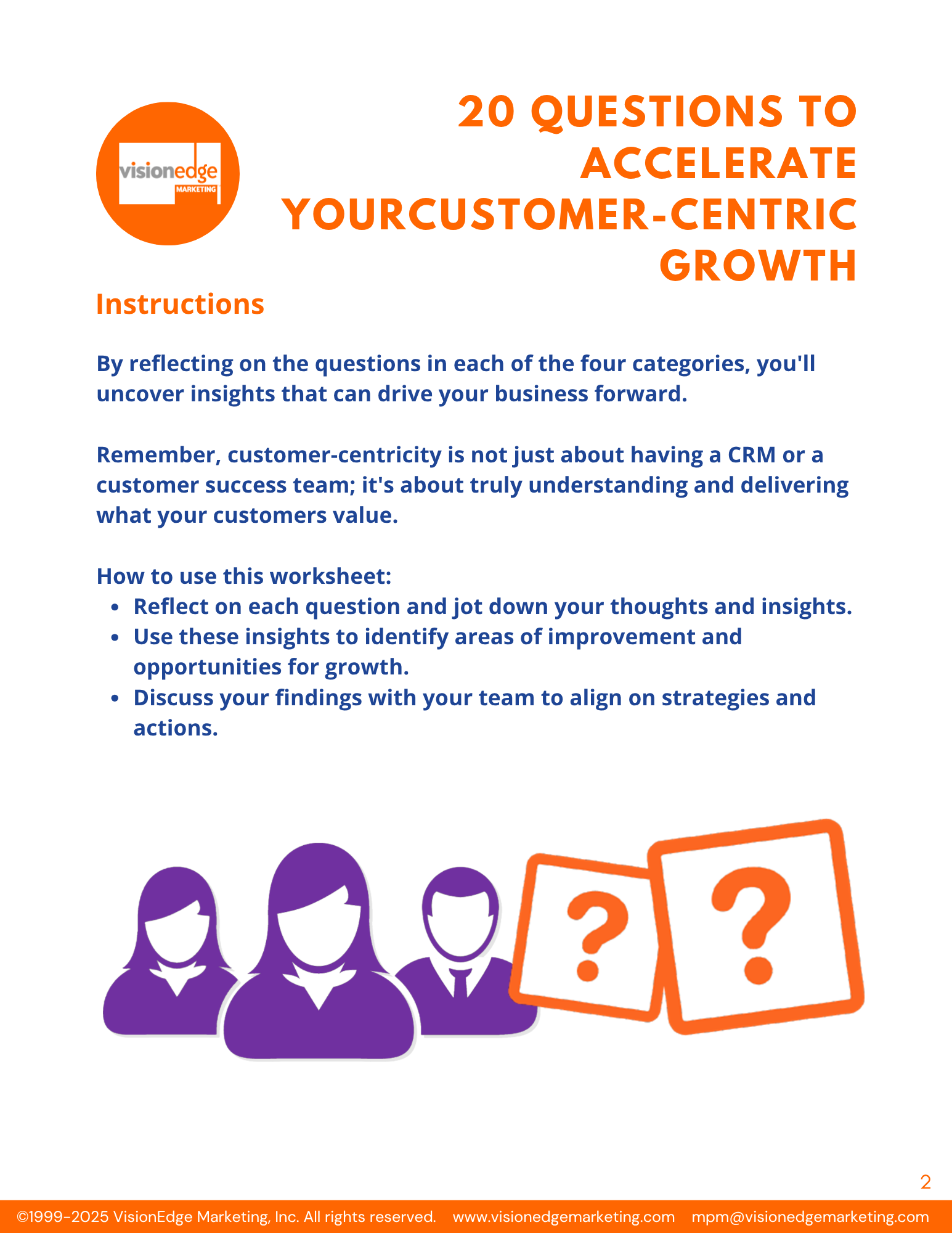 20 questions customer centric worksheet